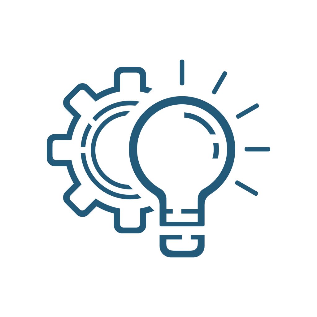 Cog & Lightbulb Icon